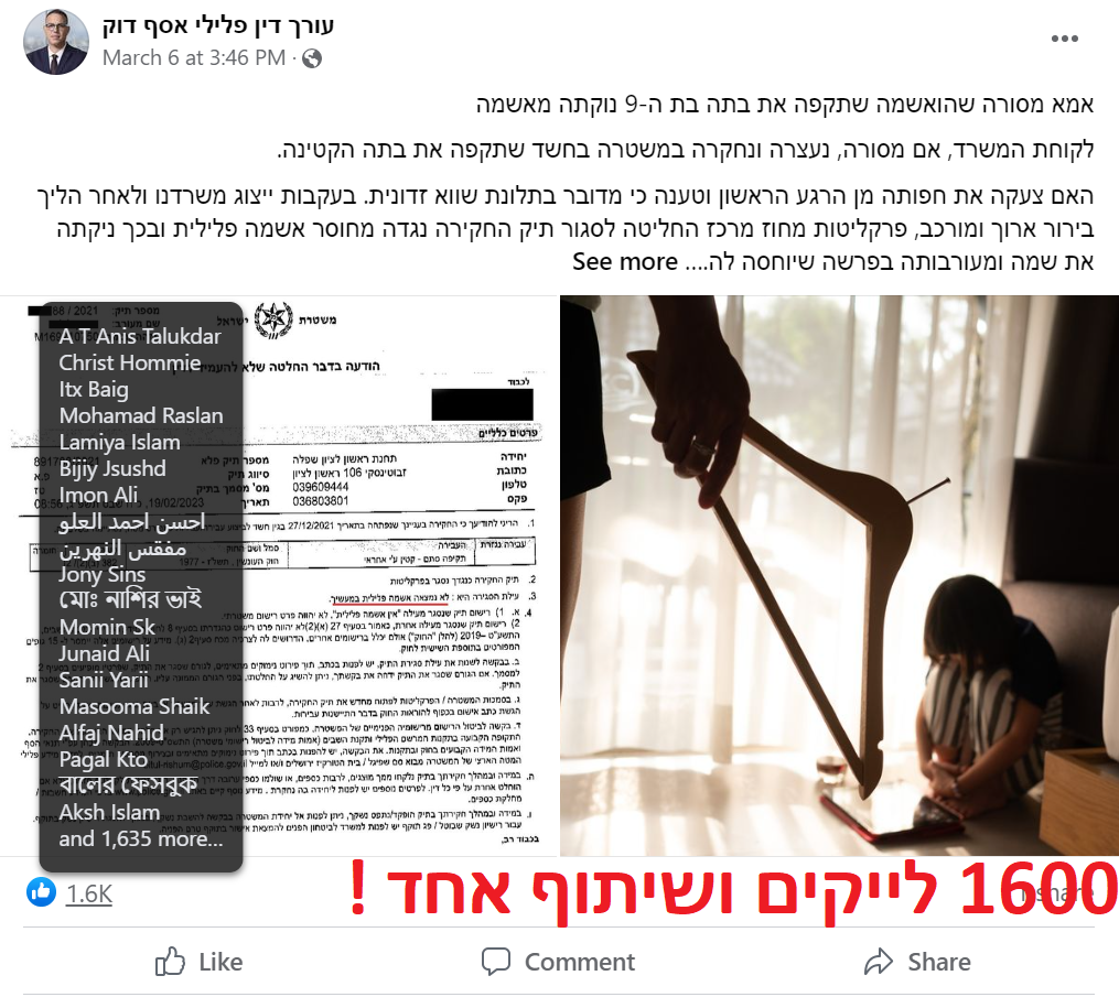 אסף דוק ולייקים פיקטיביים